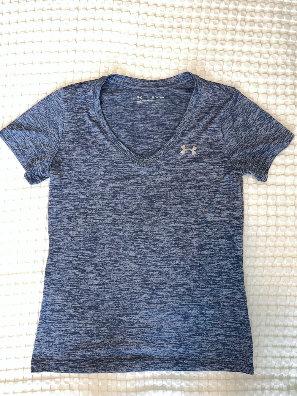Under Armour Women's Navy Heather V-Neck Performance Tee